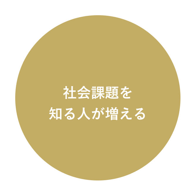 社会課題を知る人が増える